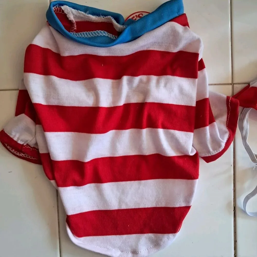 Where's Waldo: Waldo Pet Costume for Dogs or Cats by Rubies, XS